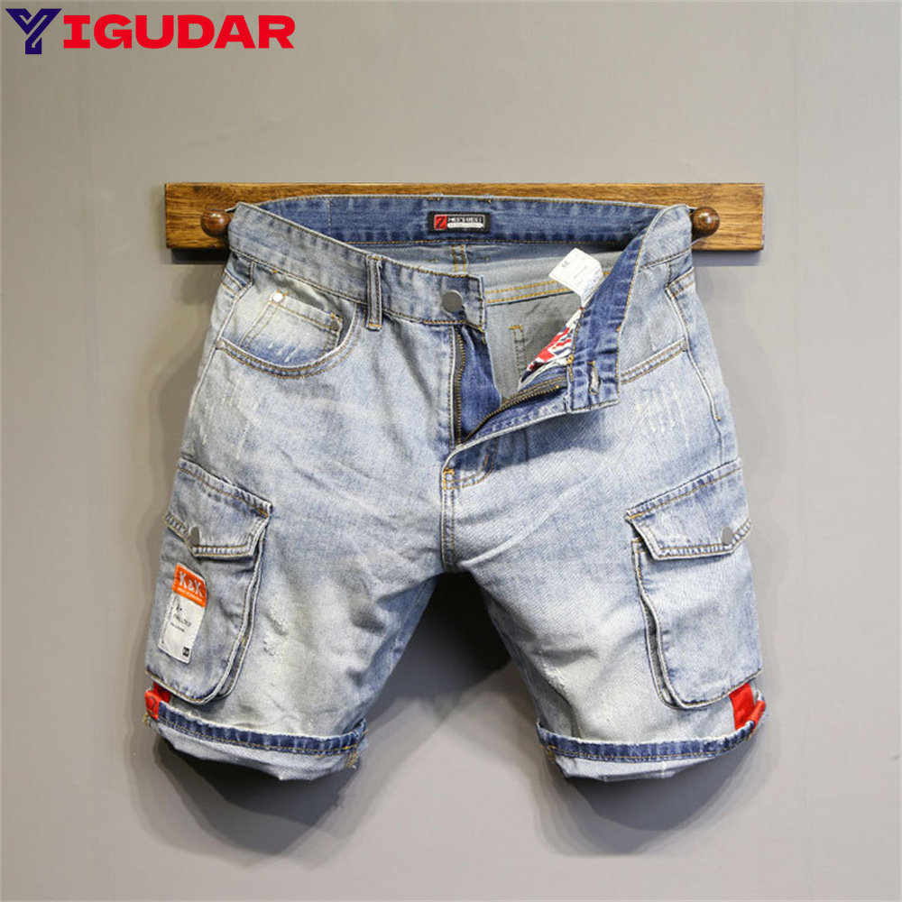Fashion Brand Men Jeans Shorts - Streetwear Brand Denim review and price